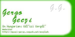 gergo geczi business card